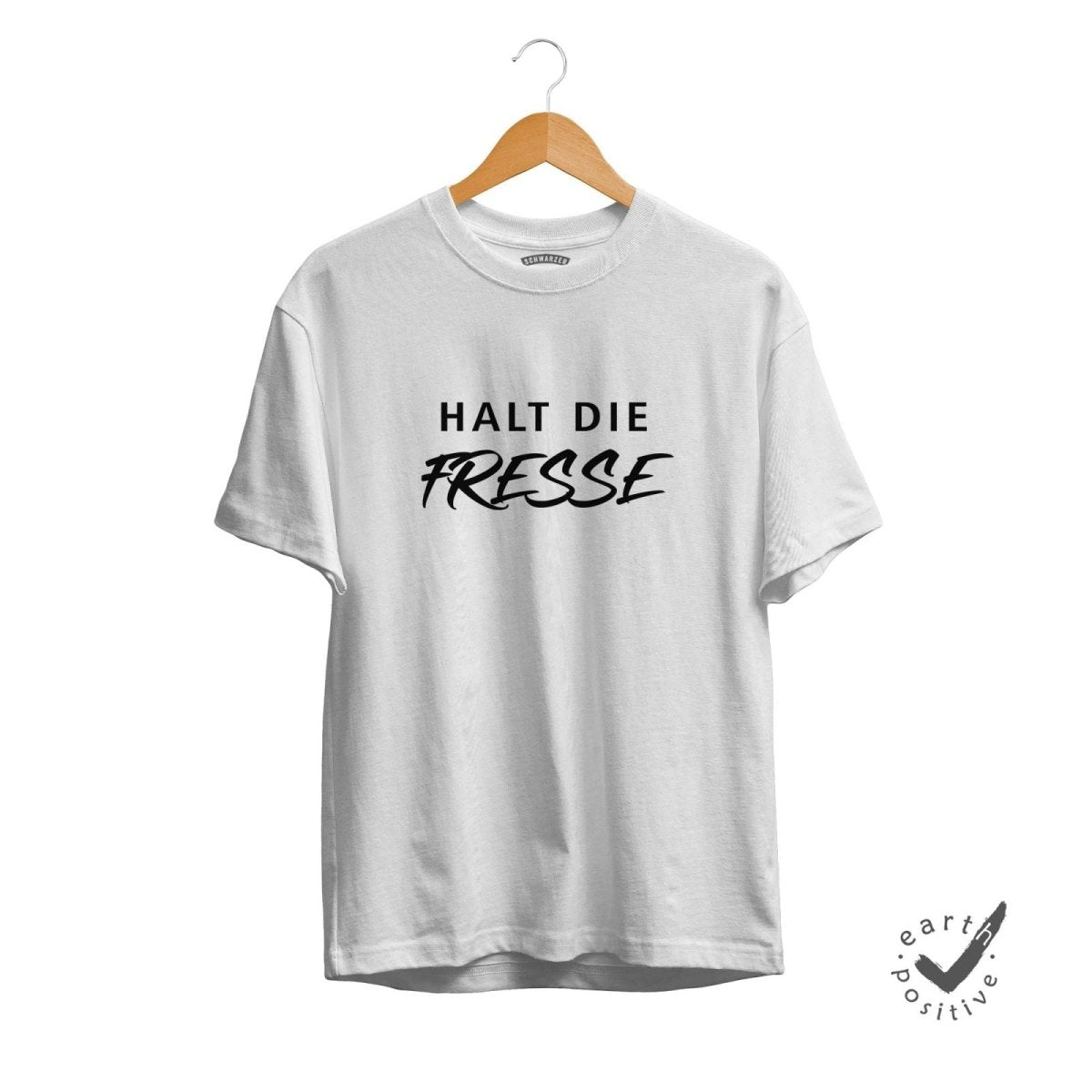 Herren T-Shirt Halt die Fresse - Schwarzer - Kaffee