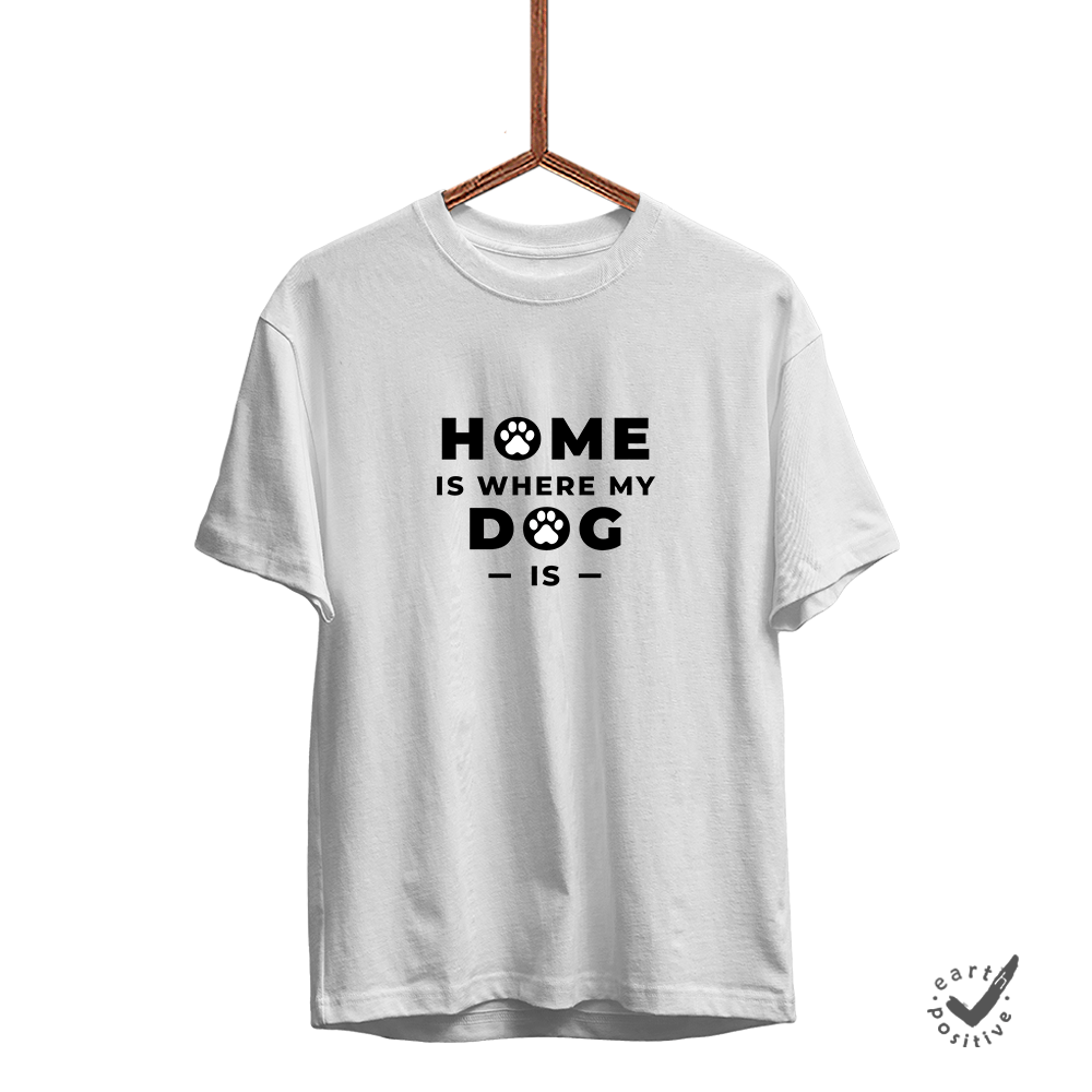Herren T-Shirt Home is where my Dog is - Schwarzer - Kaffee