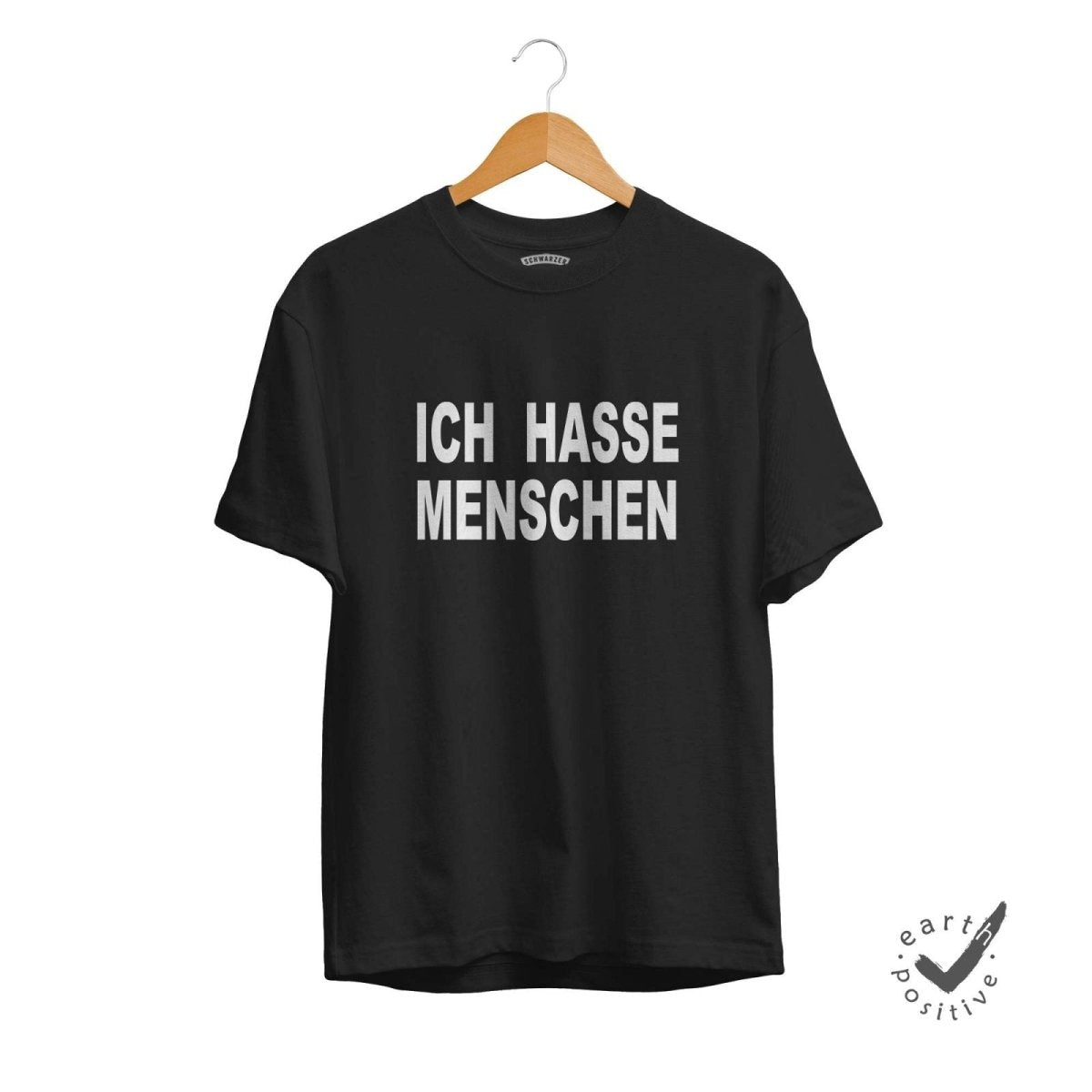 Herren T-Shirt Ich hasse Menschen - Schwarzer - Kaffee