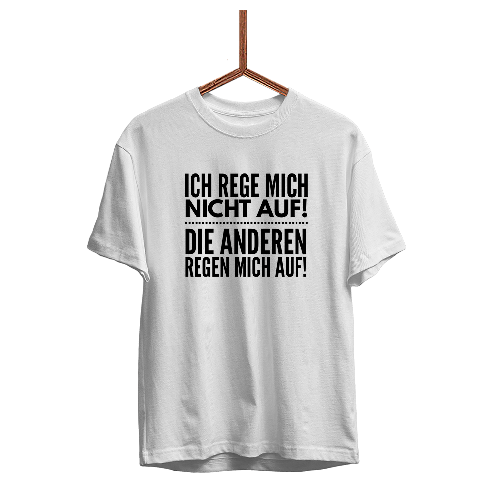 Herren T-Shirt Ich rege mich nicht auf - Schwarzer - Kaffee