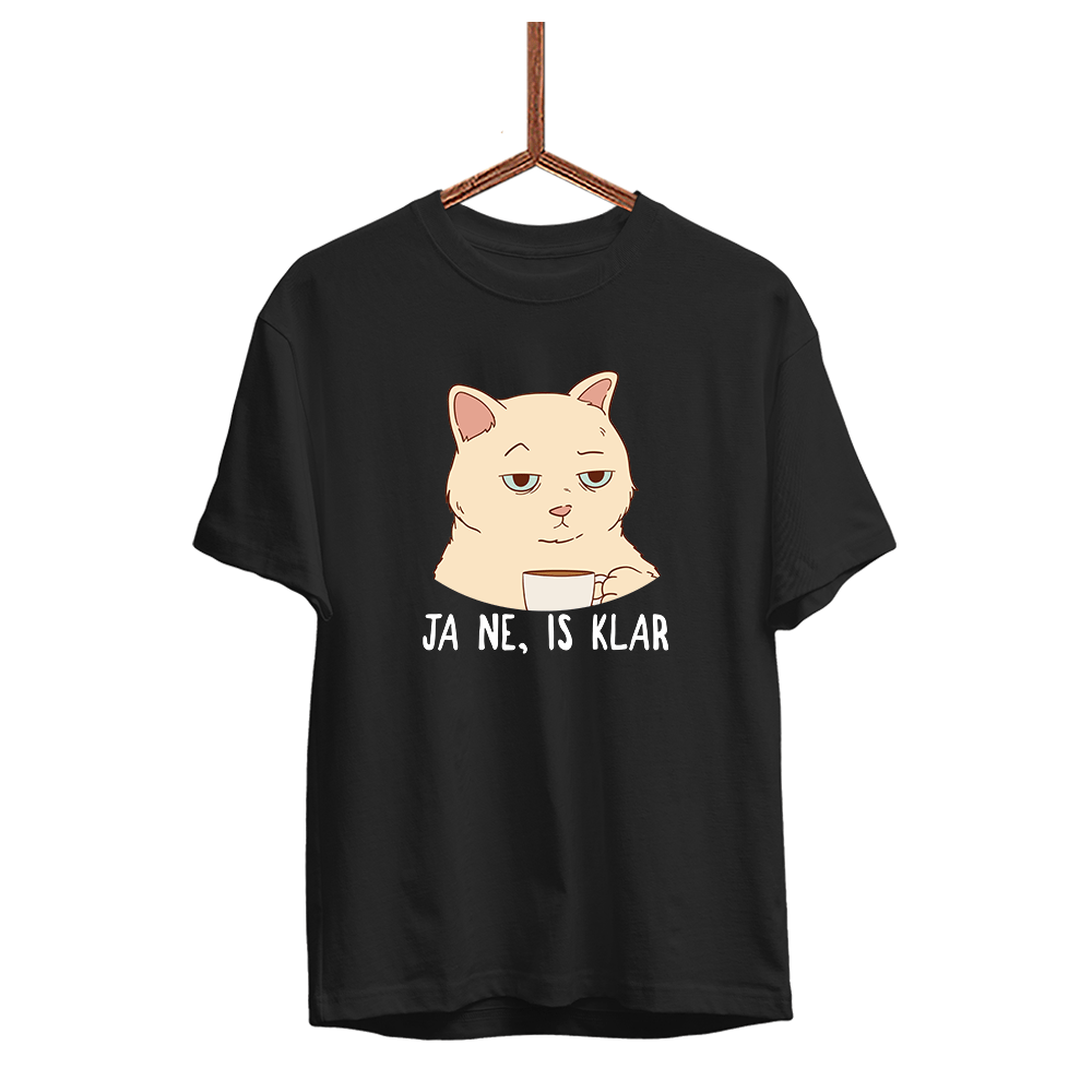 Herren T-Shirt Ja ne, is klar - Schwarzer - Kaffee