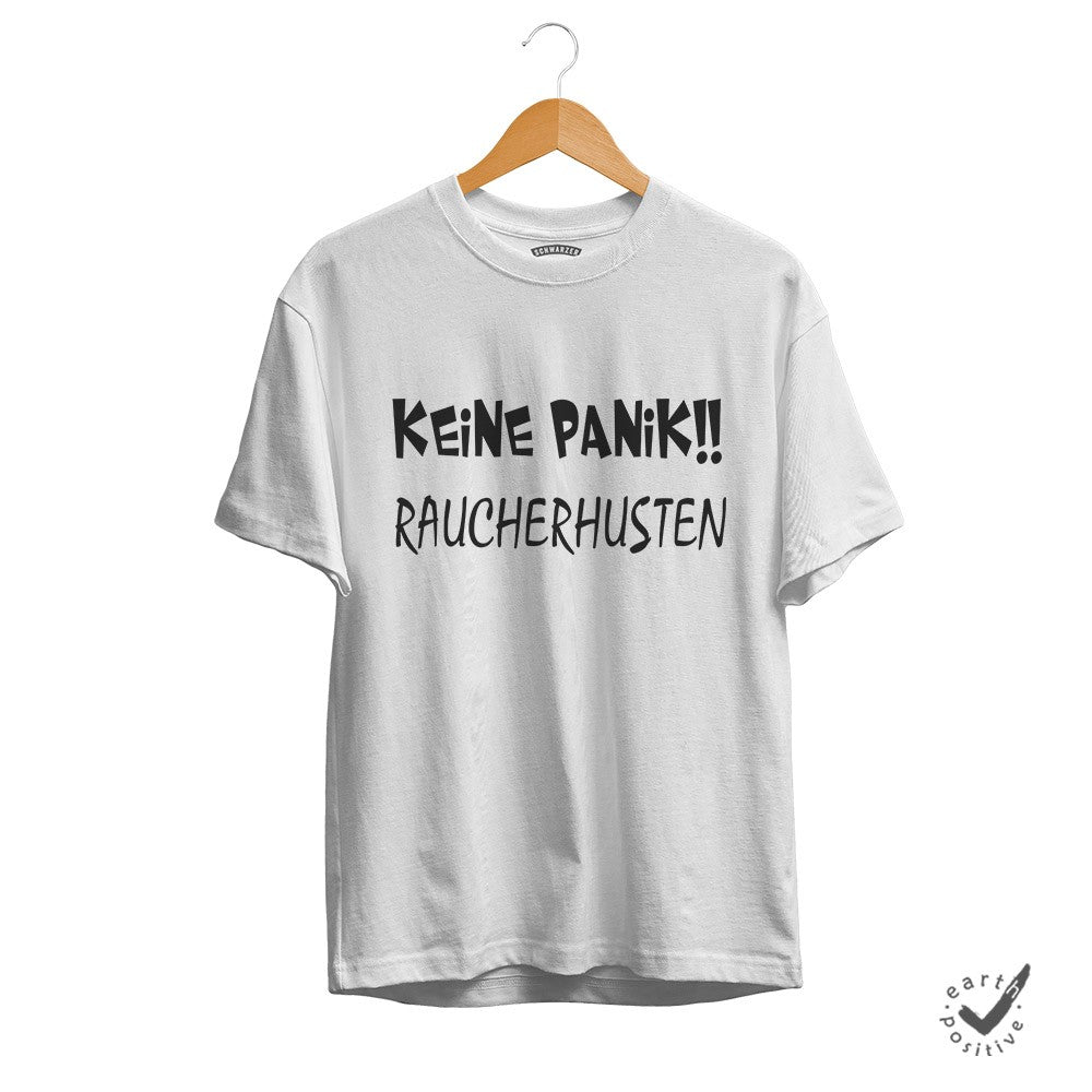 Herren T-Shirt Keine Panik Raucherhusten - Schwarzer - Kaffee