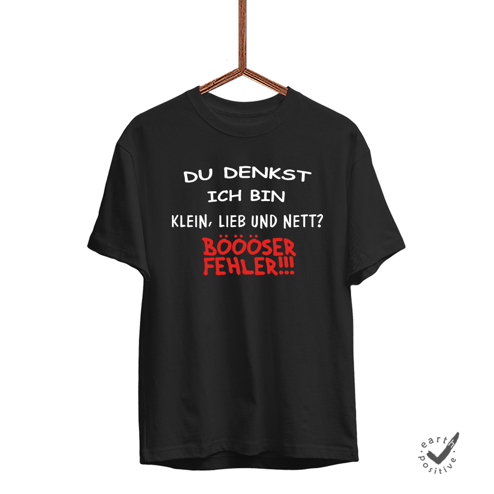 Herren T-Shirt Klein, lieb und nett - Schwarzer - Kaffee