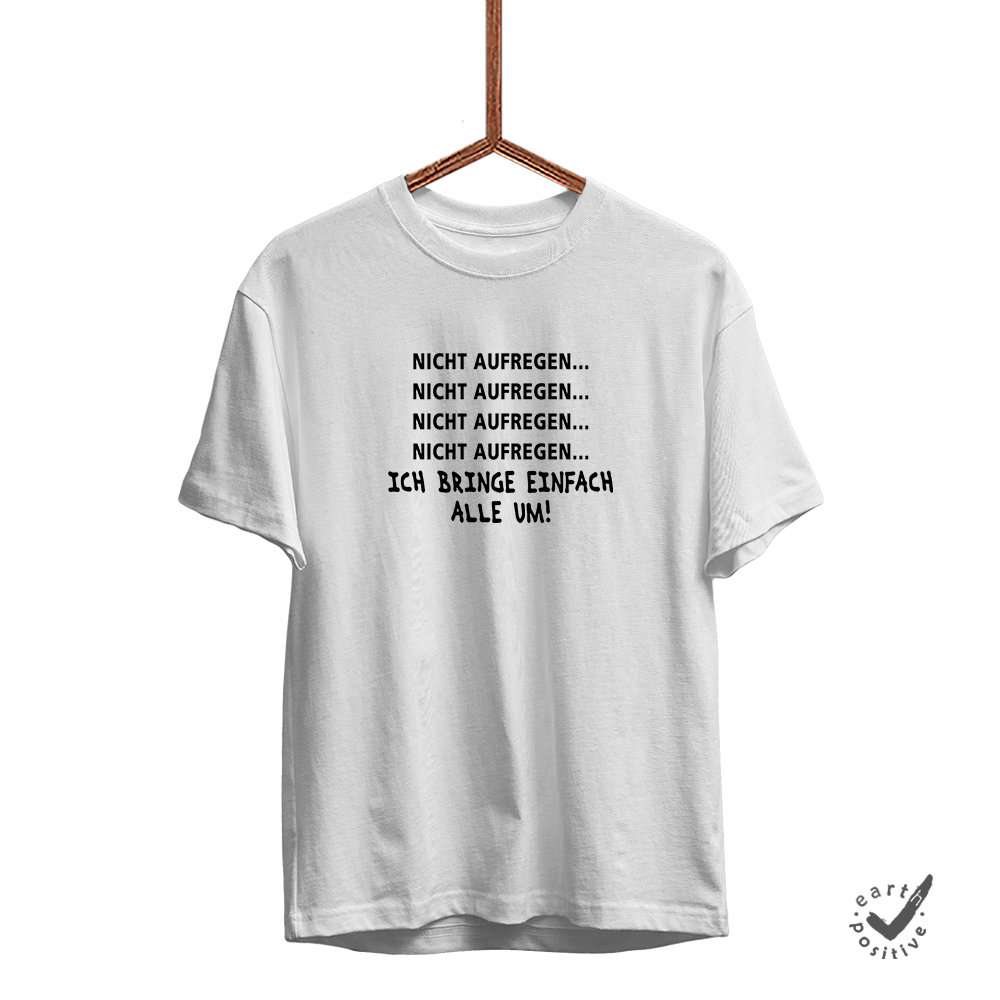 Herren T-Shirt Nicht aufregen - Schwarzer - Kaffee