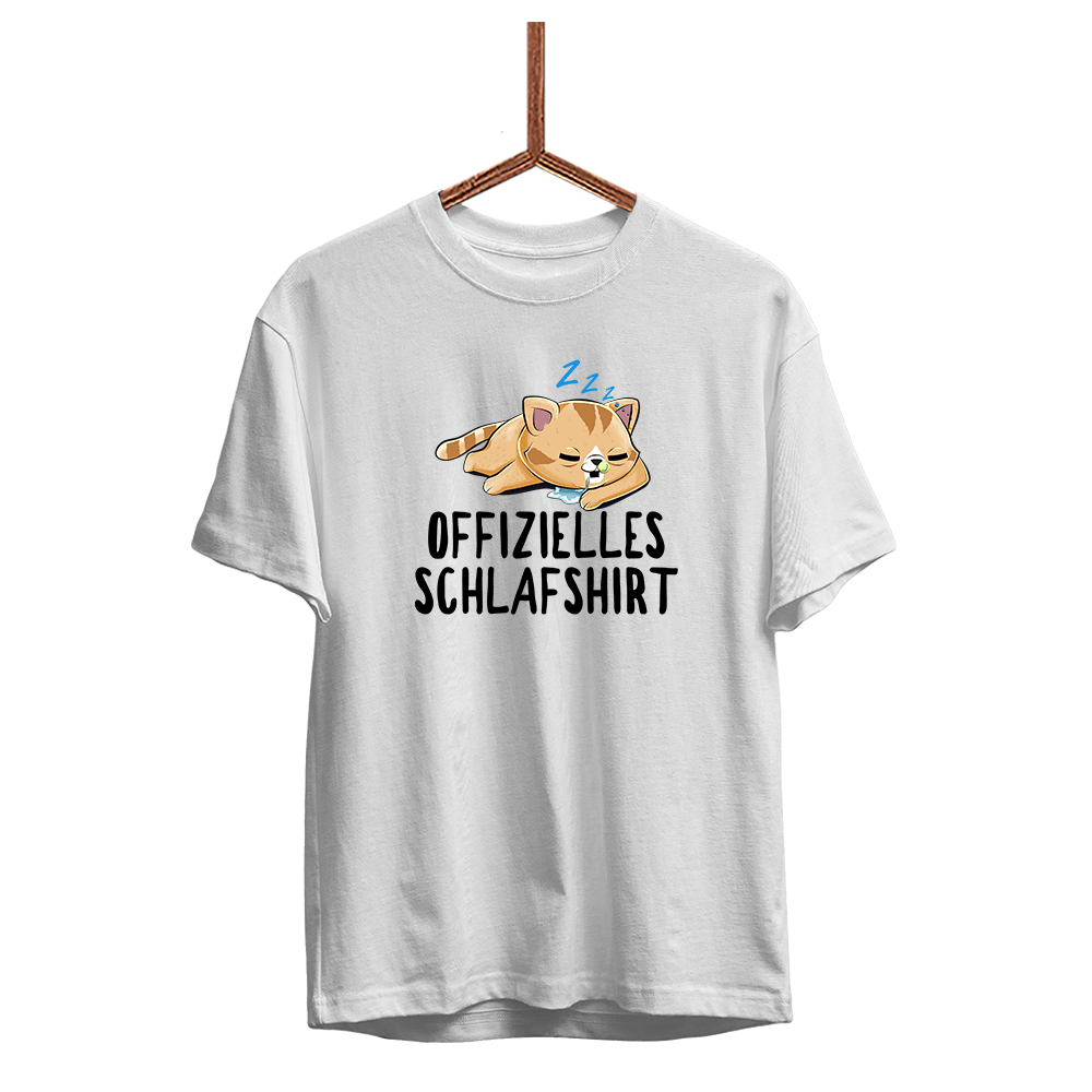 Herren T-Shirt Offizielles Schlafshirt - Schwarzer - Kaffee