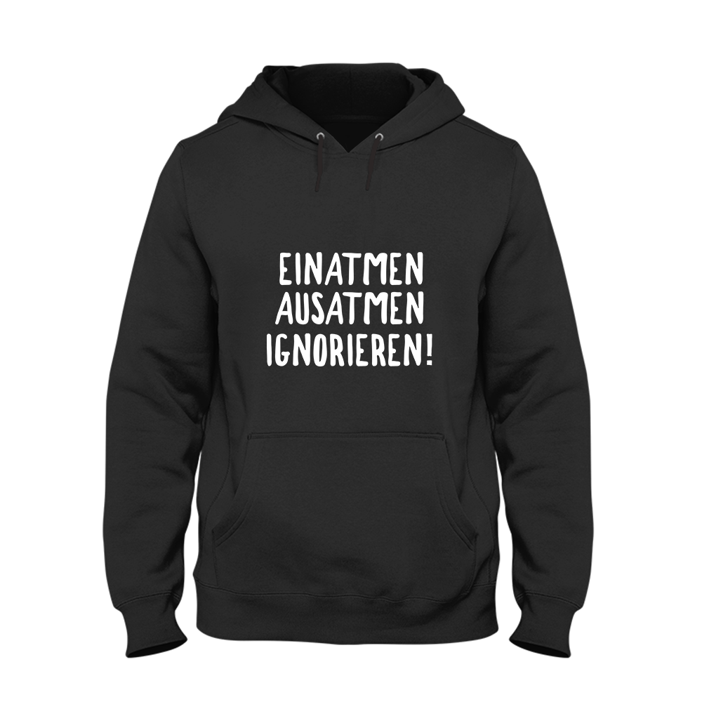 Hoodie einatmen ausatmen ignorieren - Schwarzer - Kaffee