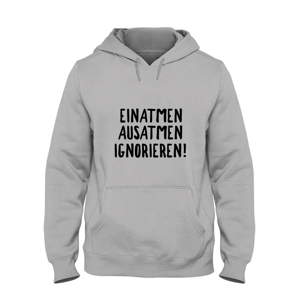Hoodie einatmen ausatmen ignorieren - Schwarzer - Kaffee
