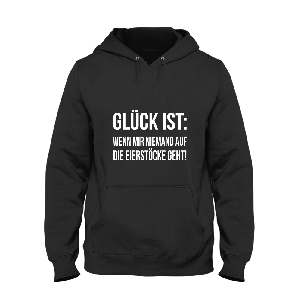 Hoodie Glück ist Eierstöcke - Schwarzer - Kaffee