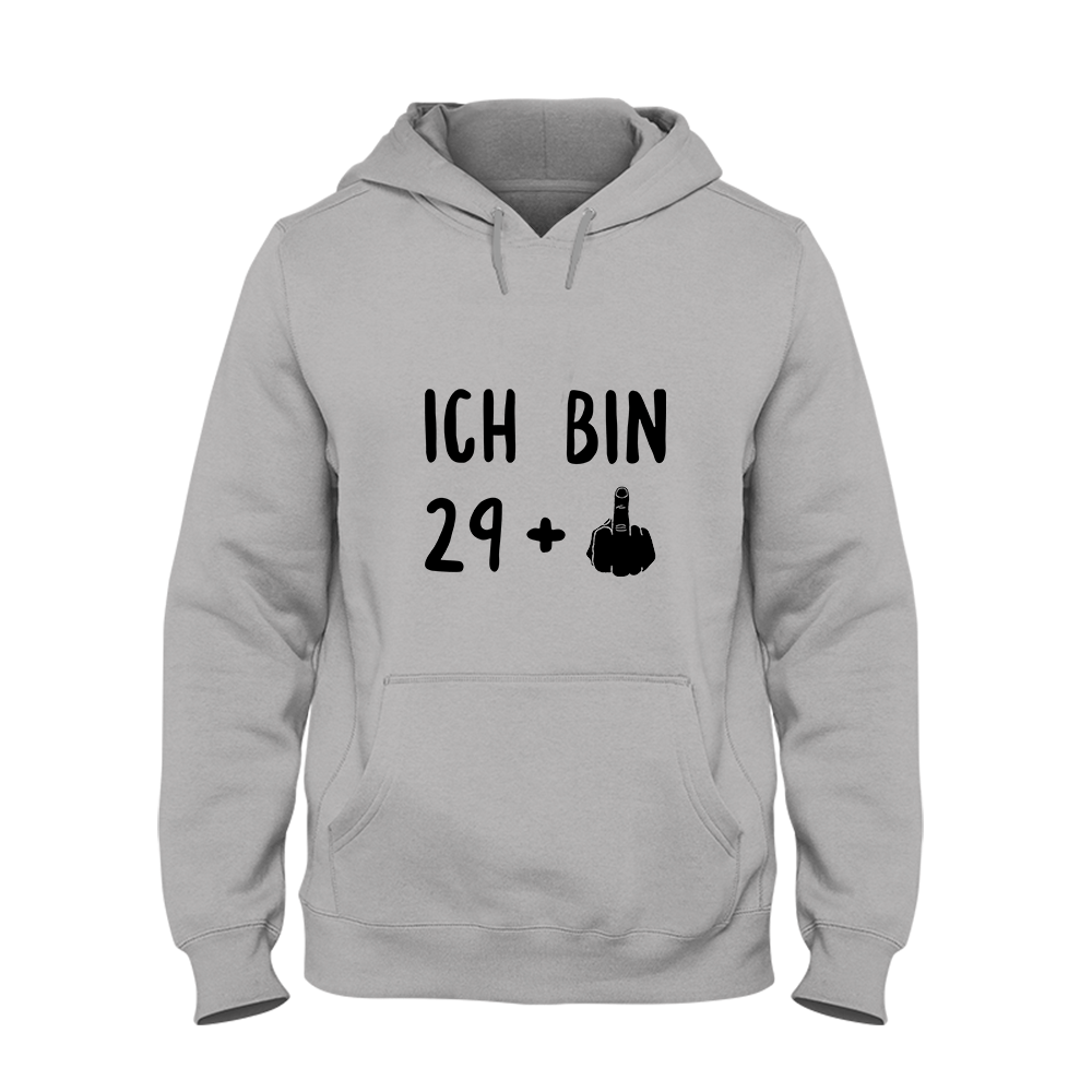 Hoodie Ich bin 29+ - Schwarzer - Kaffee