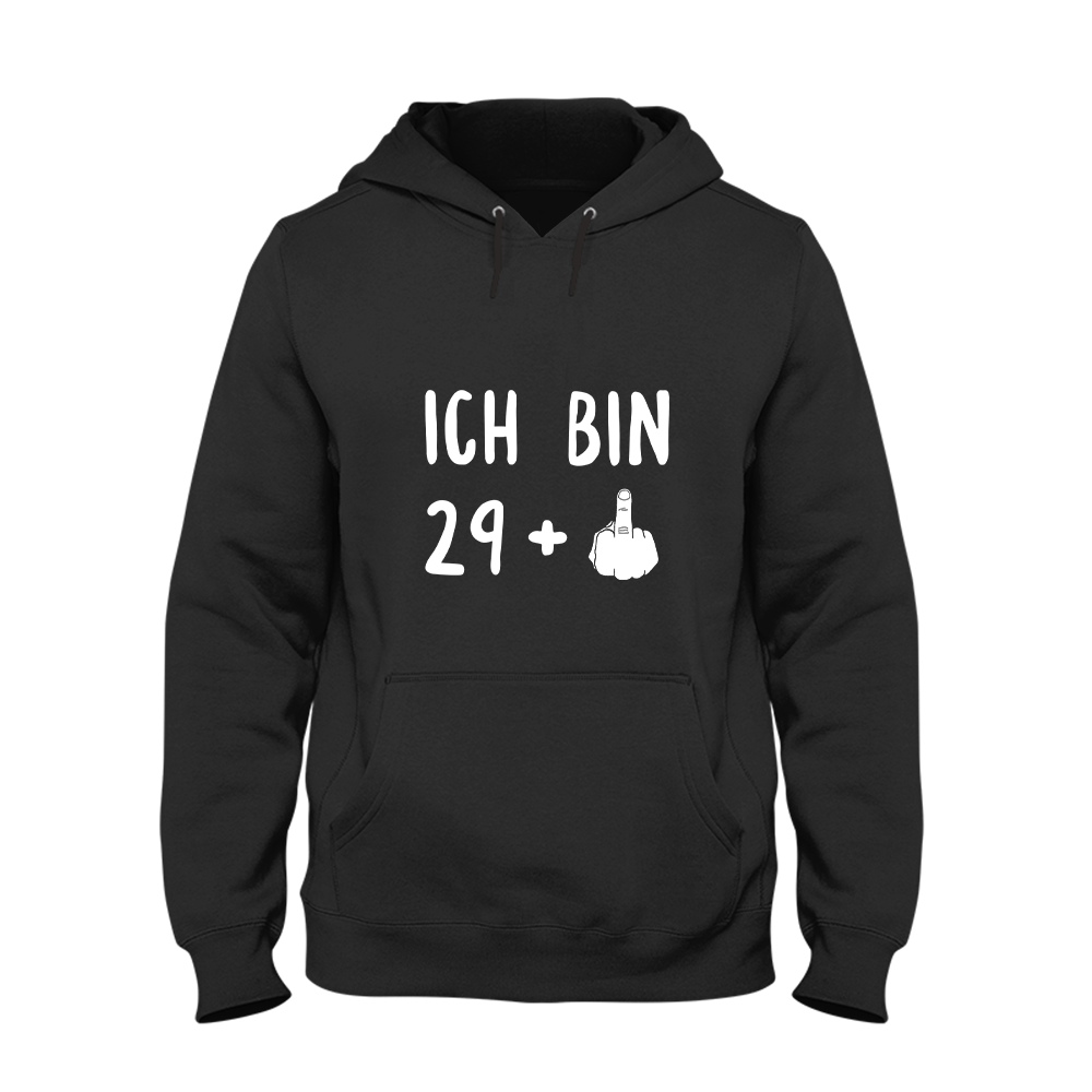 Hoodie Ich bin 29+ - Schwarzer - Kaffee