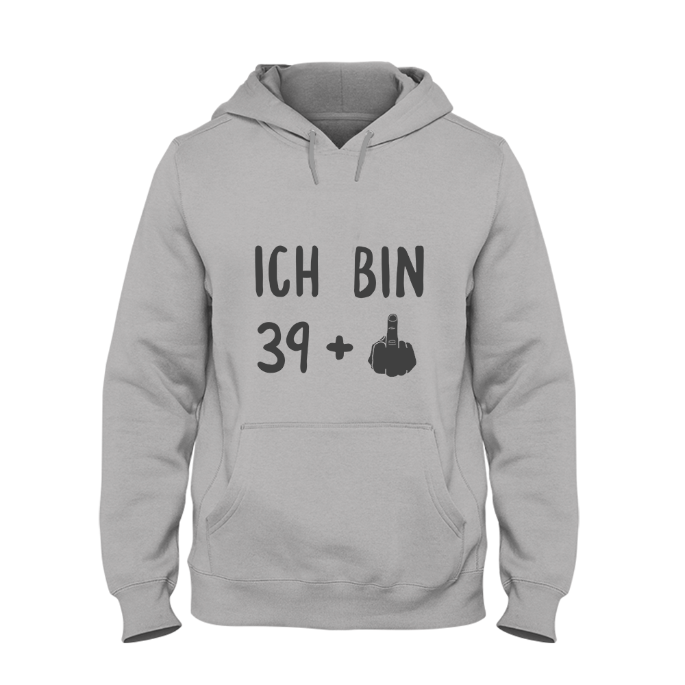Hoodie Ich bin 39+ - Schwarzer - Kaffee