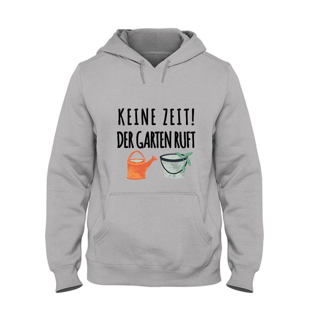 Hoodie Keine Zeit der Garten ruft - Schwarzer - Kaffee