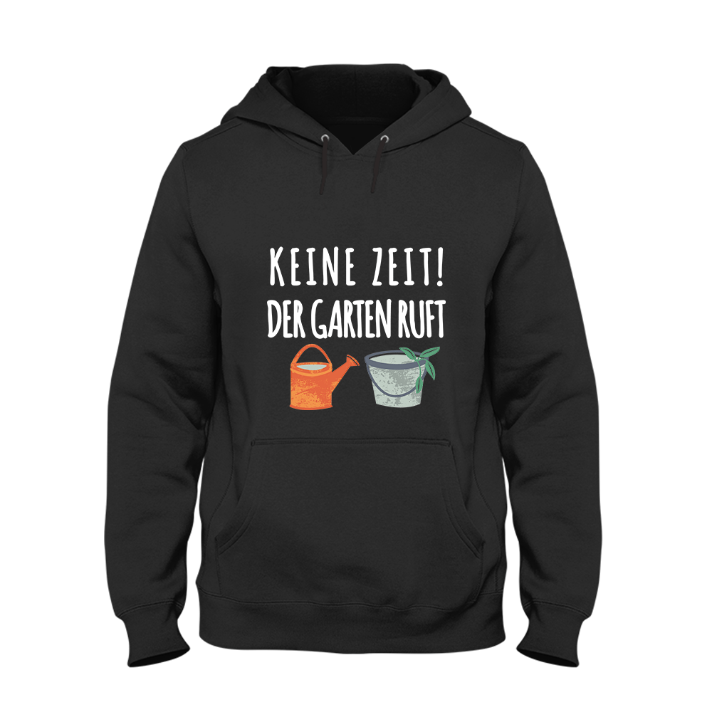 Hoodie Keine Zeit der Garten ruft - Schwarzer - Kaffee