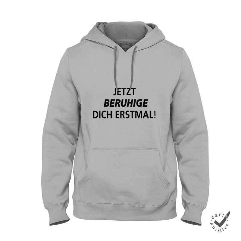 Hoodie Unisex Beruhige dich - Schwarzer - Kaffee