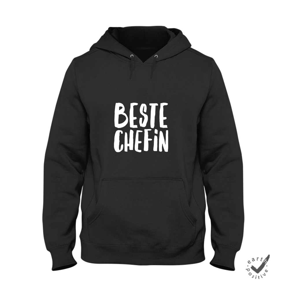 Hoodie Unisex Beste Chefin - Schwarzer - Kaffee