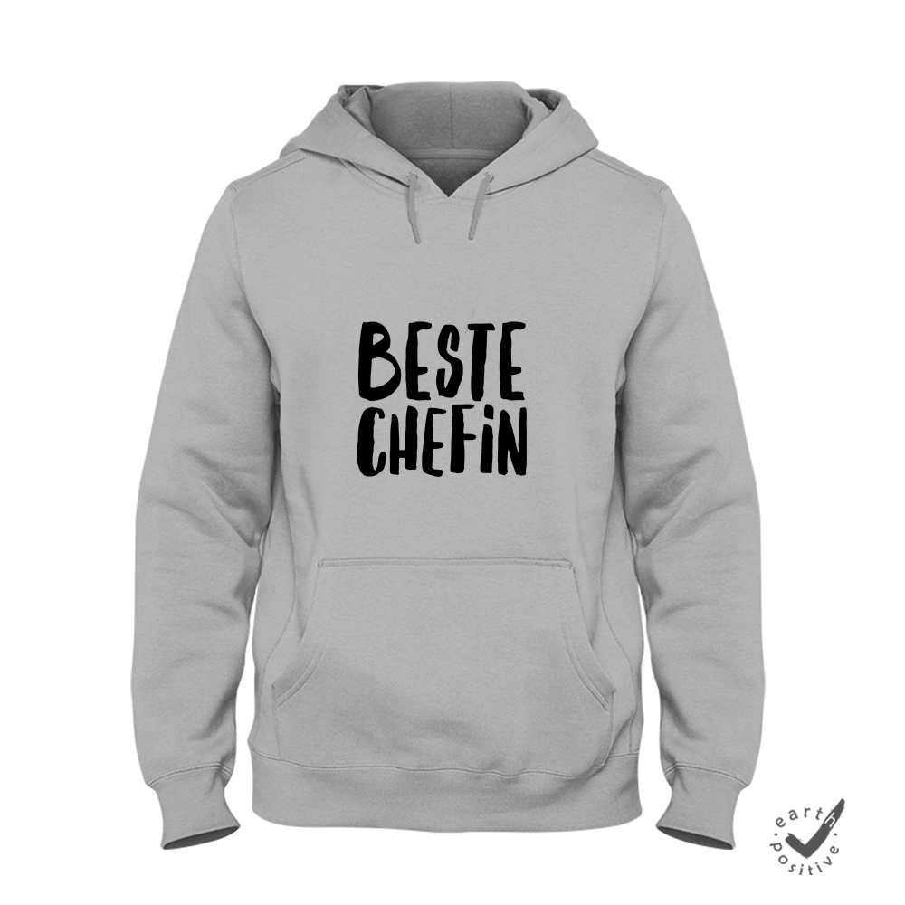 Hoodie Unisex Beste Chefin - Schwarzer - Kaffee