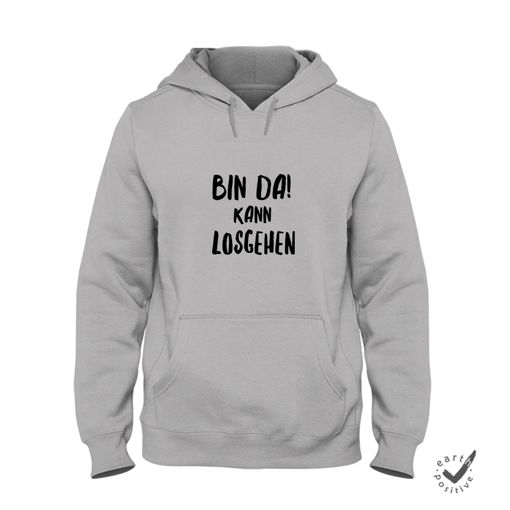 Hoodie Unisex Bin da kann losgehen - Schwarzer - Kaffee