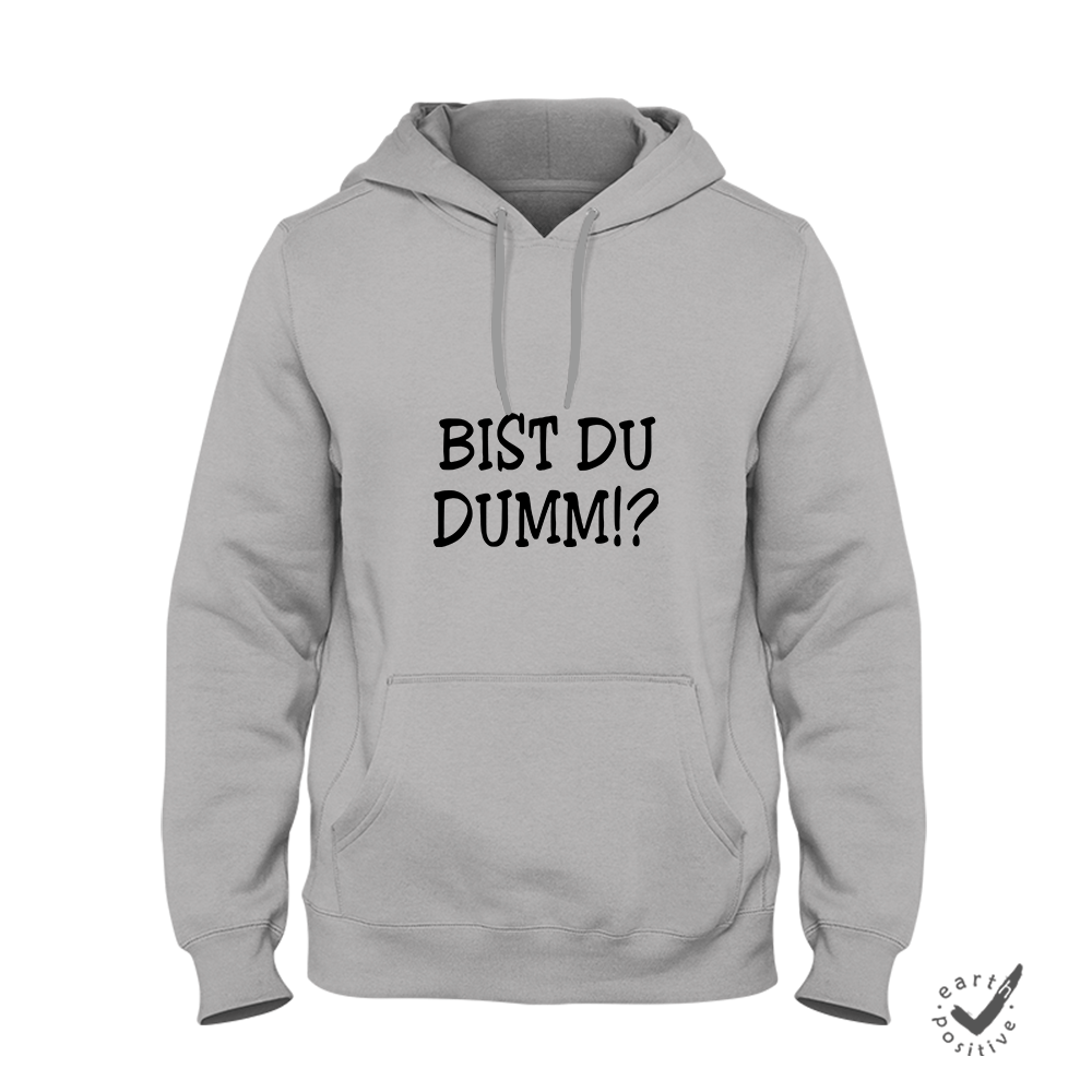 Hoodie Unisex Bist du dumm - Schwarzer - Kaffee
