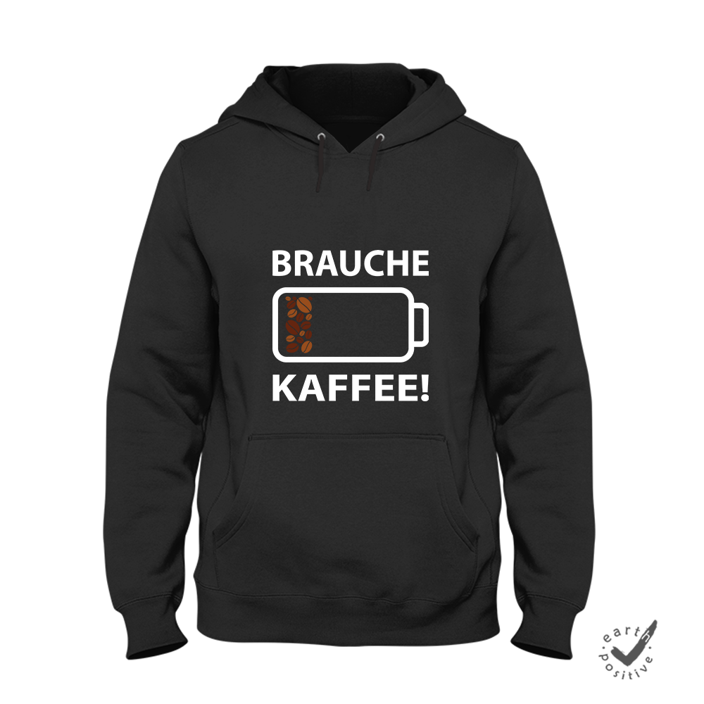 Hoodie Unisex Brauche Kaffee - Schwarzer - Kaffee