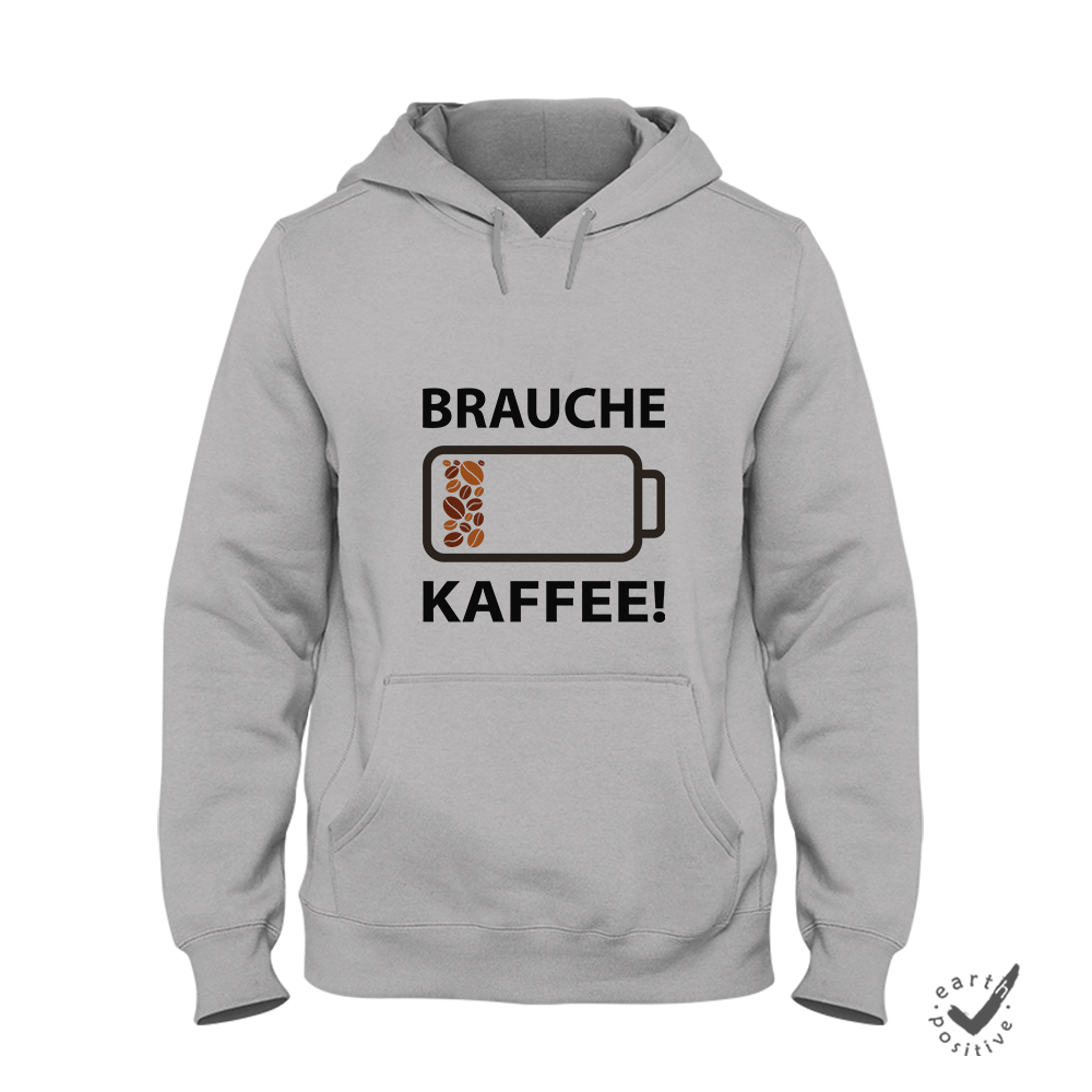 Hoodie Unisex Brauche Kaffee - Schwarzer - Kaffee