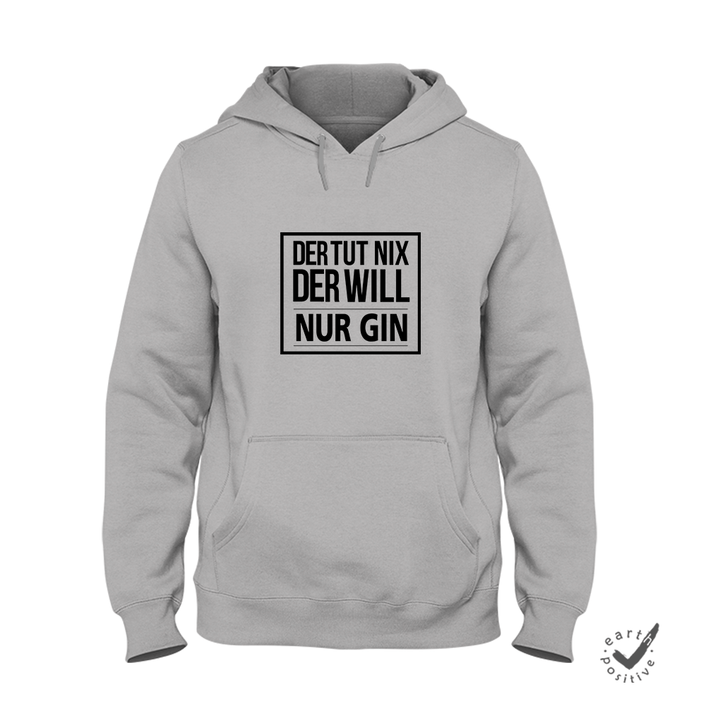 Hoodie Unisex Der tut nix der will nur Gin - Schwarzer - Kaffee