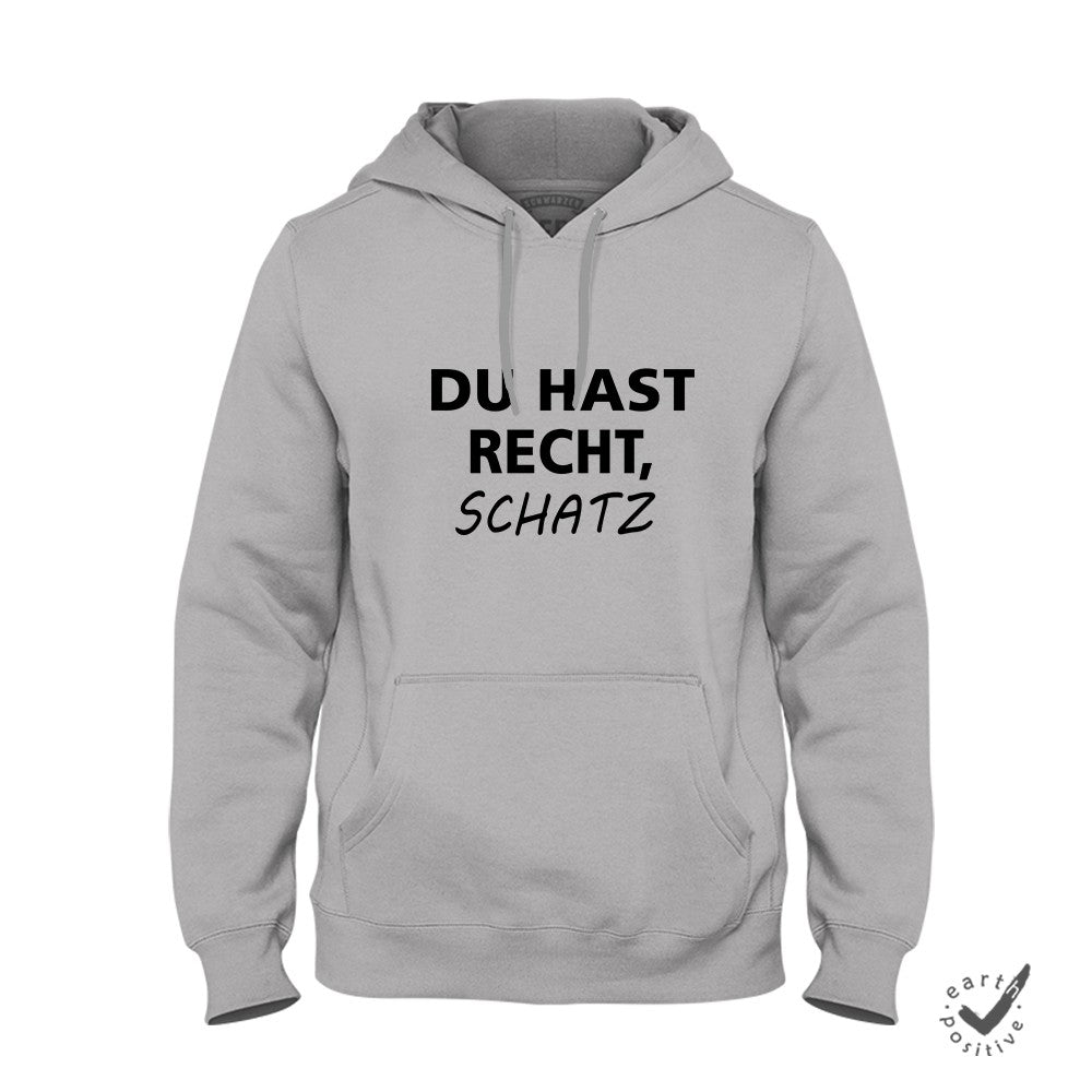 Hoodie Unisex Du hast Recht Schatz - Schwarzer - Kaffee