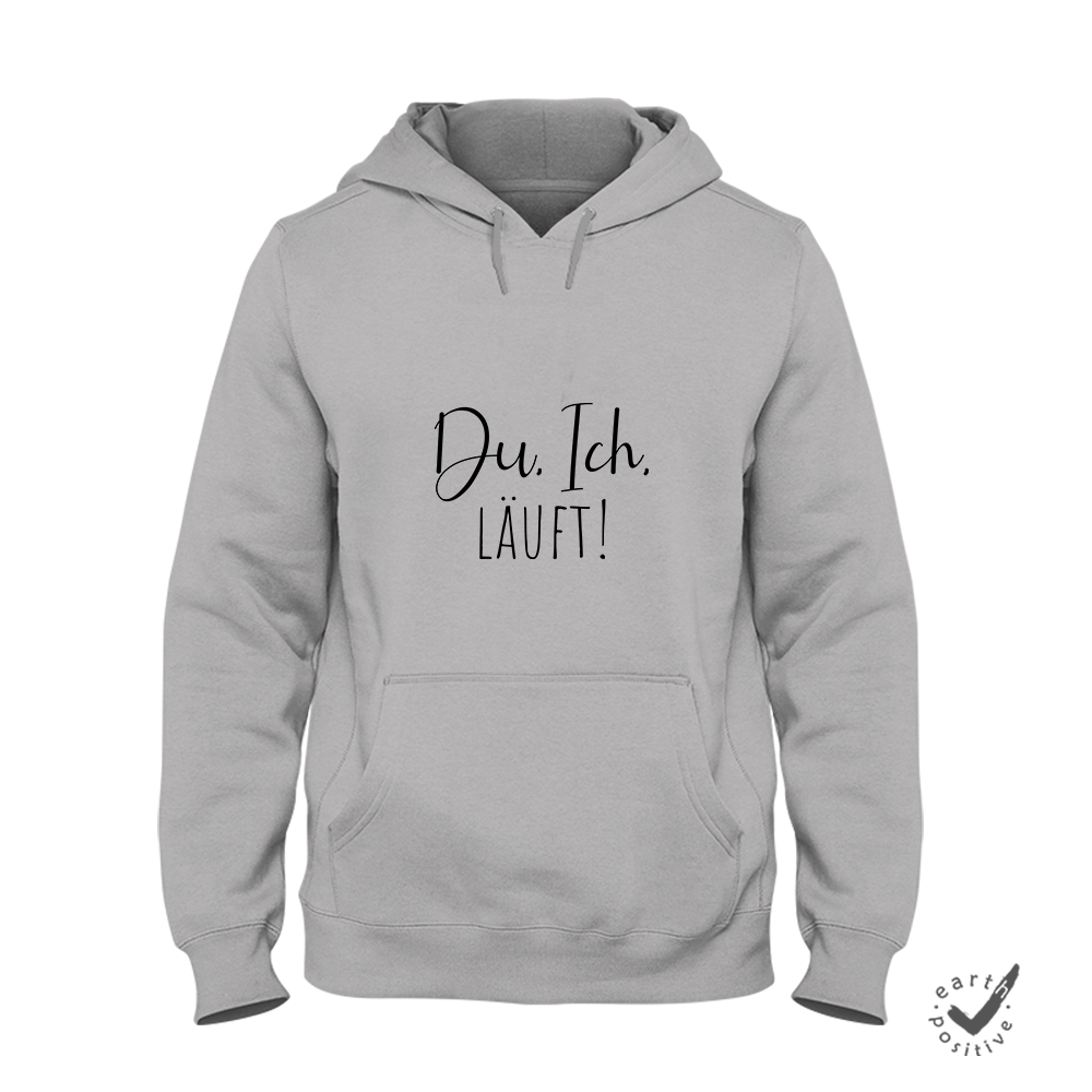 Hoodie Unisex Du Ich läuft - Schwarzer - Kaffee