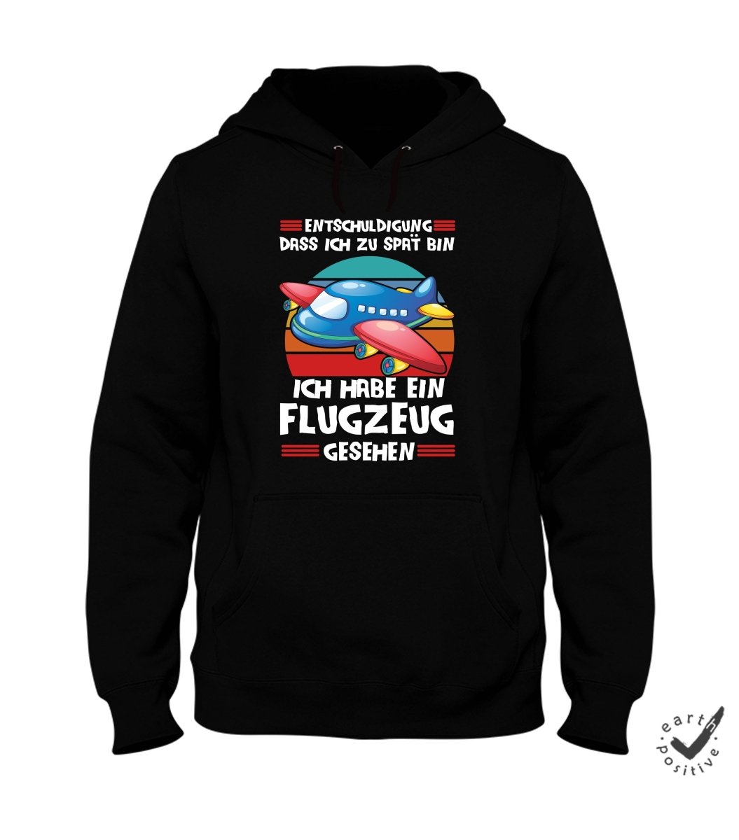 Hoodie Unisex Flugzeug - Schwarzer - Kaffee