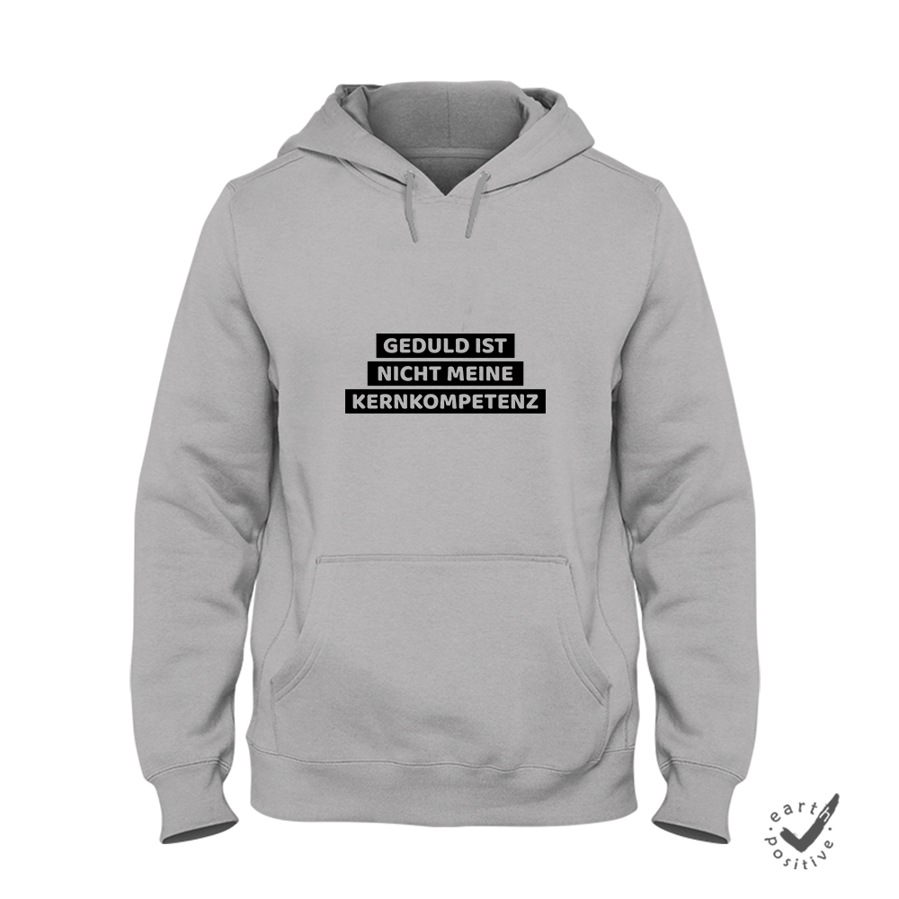Hoodie Unisex Geduld ist nicht meine Kernkompetenz - Schwarzer - Kaffee