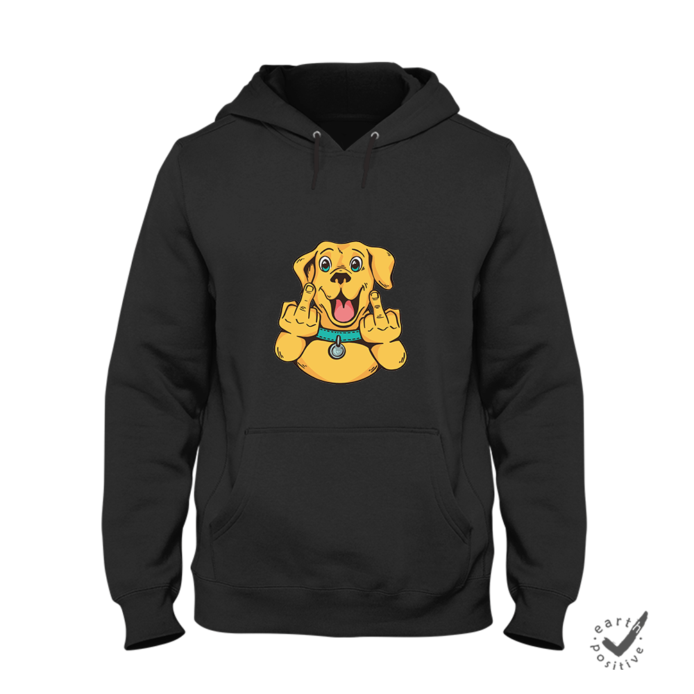 Hoodie Unisex Happy Dog - Schwarzer - Kaffee