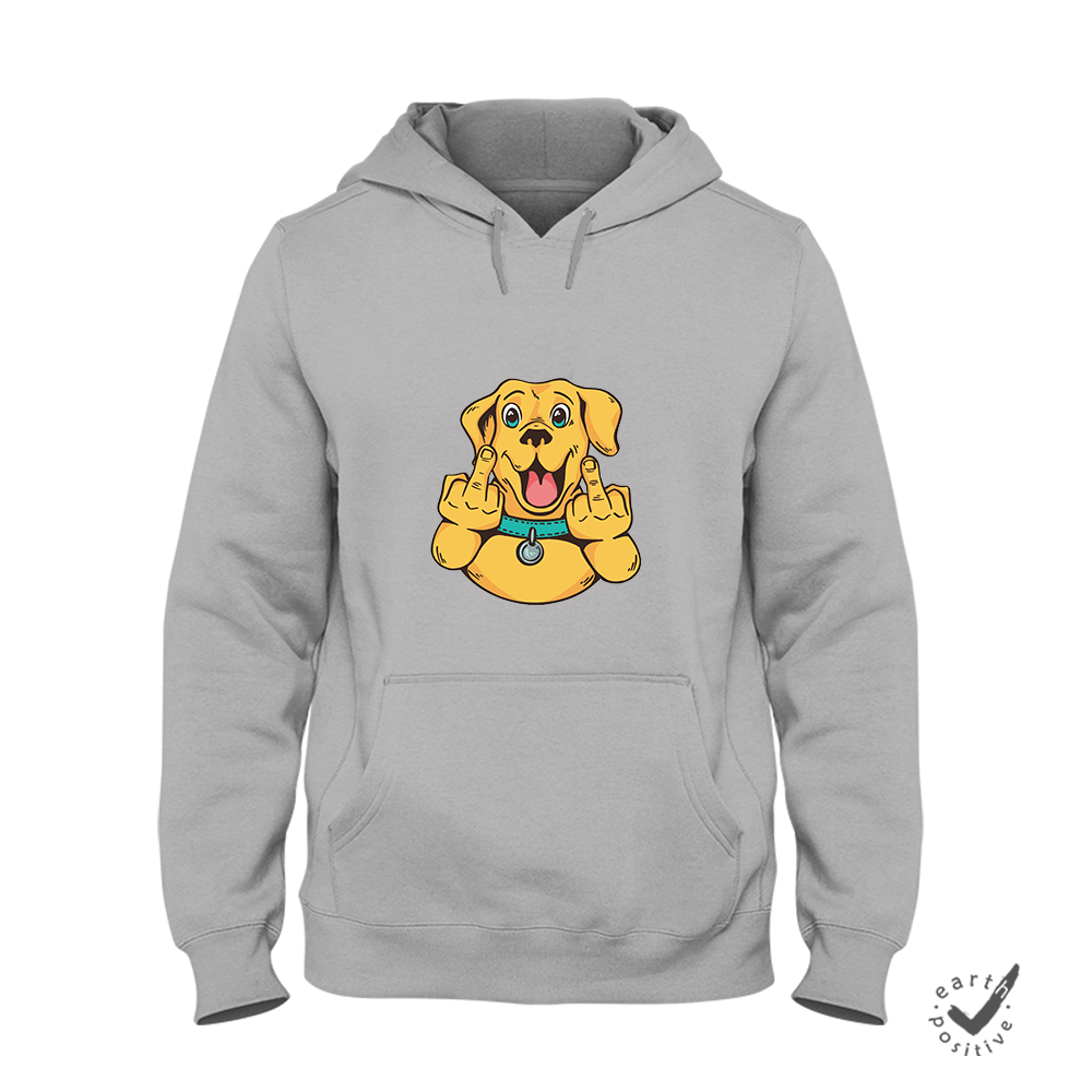 Hoodie Unisex Happy Dog - Schwarzer - Kaffee
