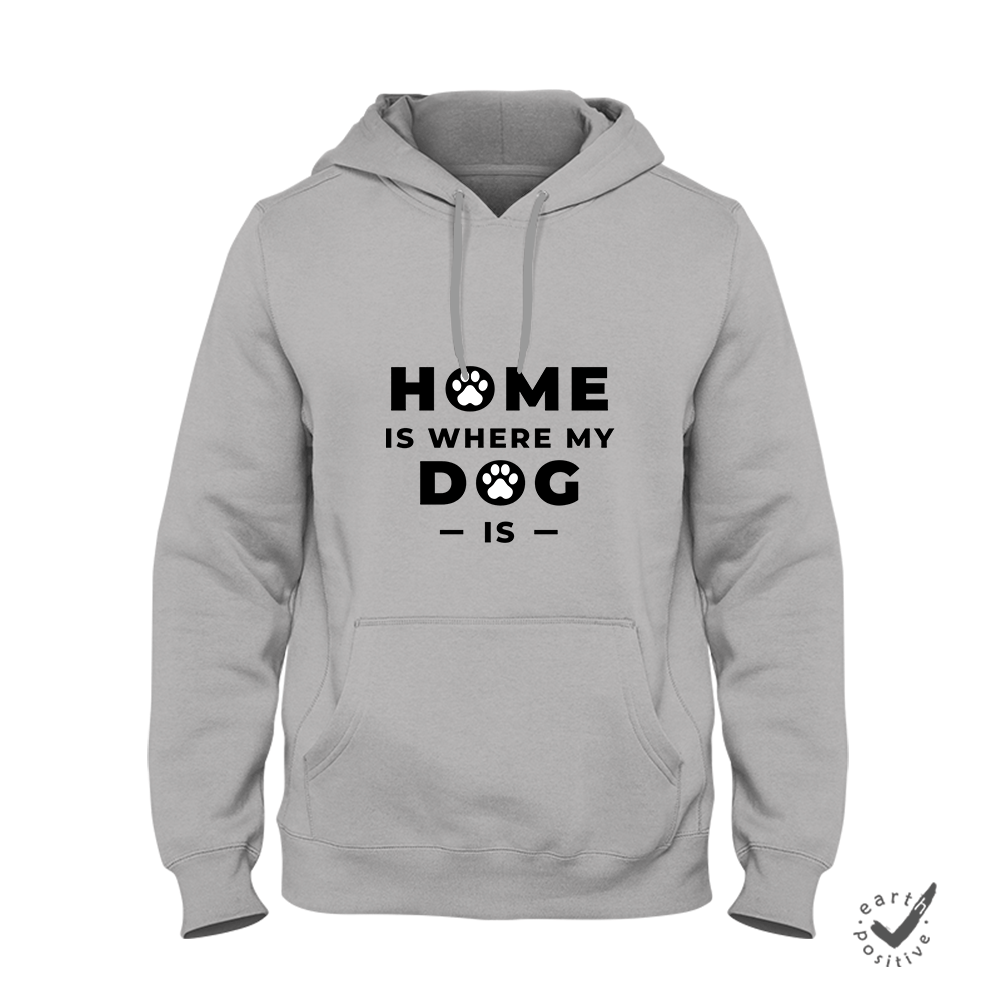 Hoodie Unisex Home is where my Dog is - Schwarzer - Kaffee