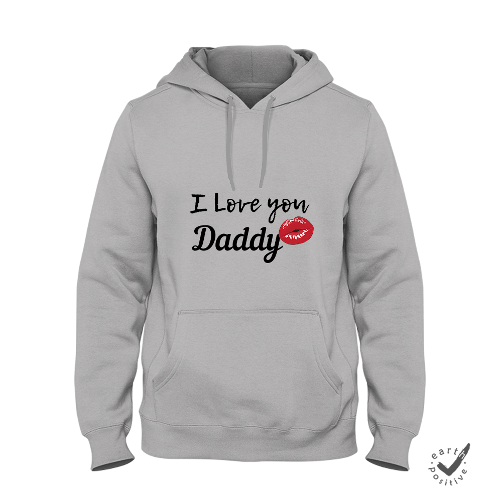 Hoodie Unisex I love you Daddy - Schwarzer - Kaffee