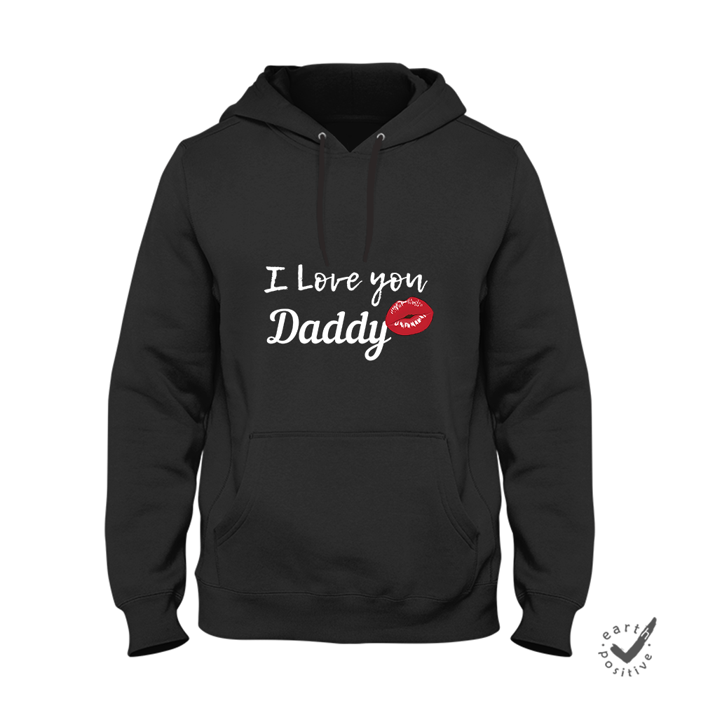 Hoodie Unisex I love you Daddy - Schwarzer - Kaffee