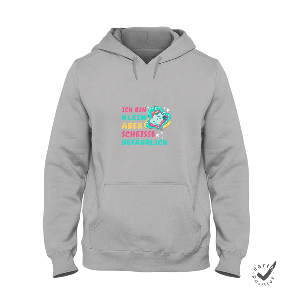 Hoodie Unisex Ich bin klein aber scheisse gefährlich - Schwarzer - Kaffee