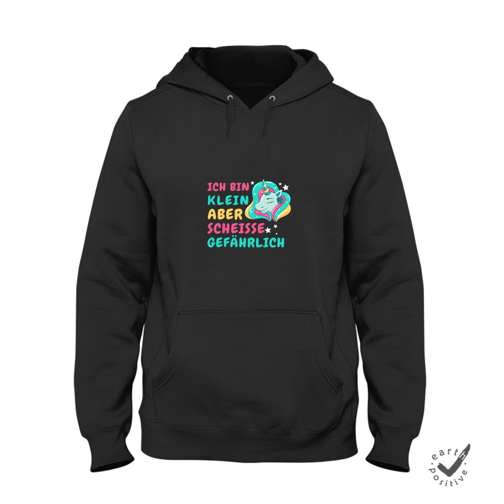Hoodie Unisex Ich bin klein aber scheisse gefährlich - Schwarzer - Kaffee