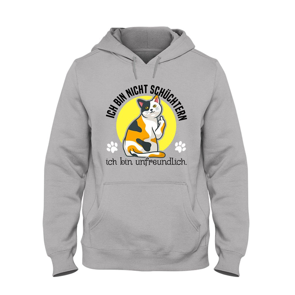 Hoodie Unisex Ich bin nicht schüchtern, ich bin unfreundlich - Schwarzer - Kaffee