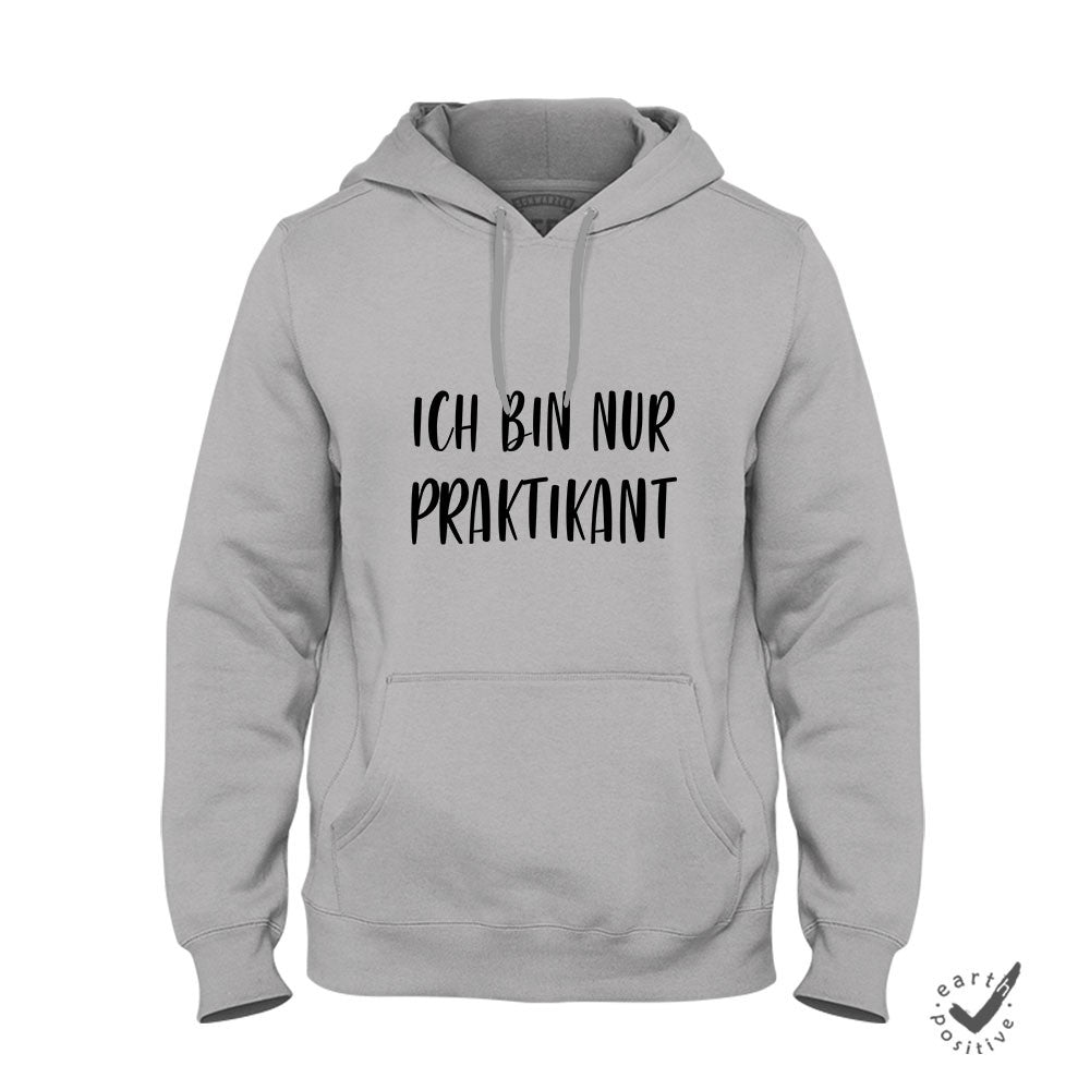 Hoodie Unisex Ich bin nur Praktikant - Schwarzer - Kaffee