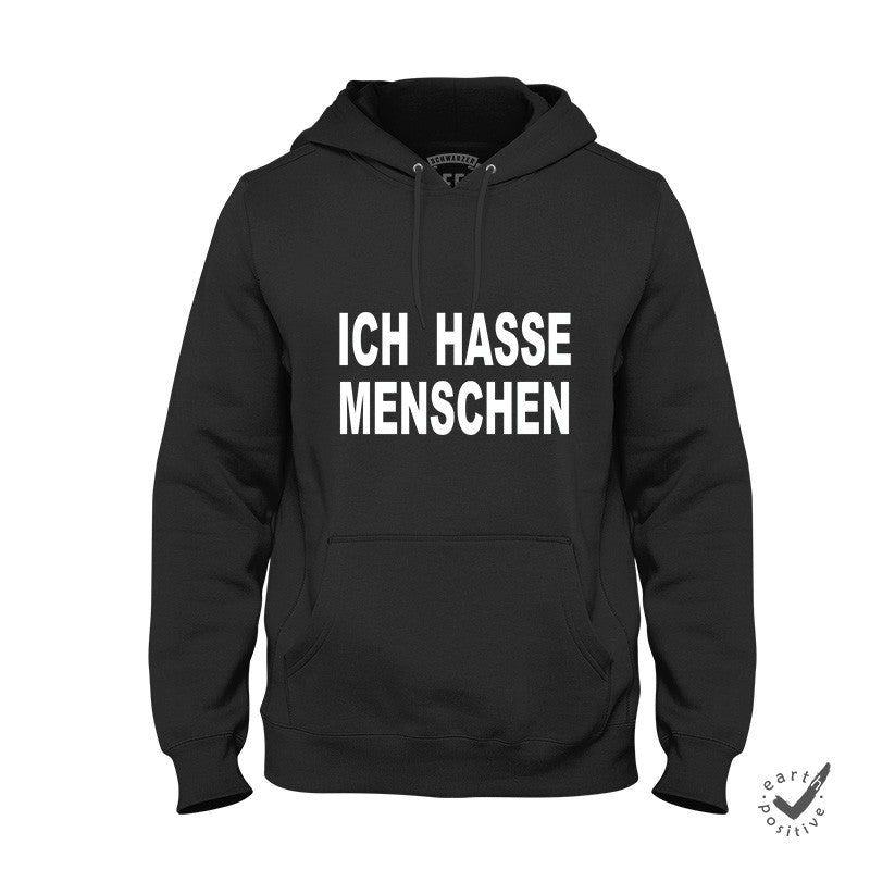 Hoodie Unisex Ich hasse Menschen - Schwarzer - Kaffee