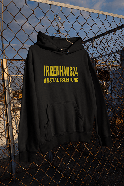 Hoodie Unisex Irrenhaus24 - Schwarzer - Kaffee