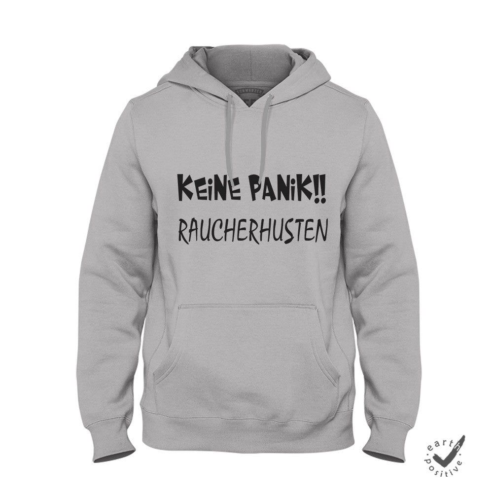 Hoodie Unisex Keine Panik Raucherhusten - Schwarzer - Kaffee