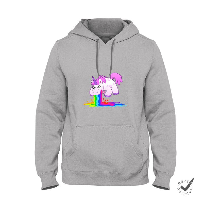 Hoodie Unisex Kotzendes Einhorn - Schwarzer - Kaffee