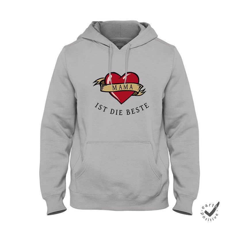 Hoodie Unisex Mama ist die Beste - Schwarzer - Kaffee
