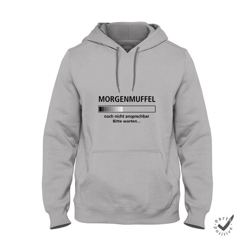 Hoodie Unisex Morgenmuffel - Schwarzer - Kaffee
