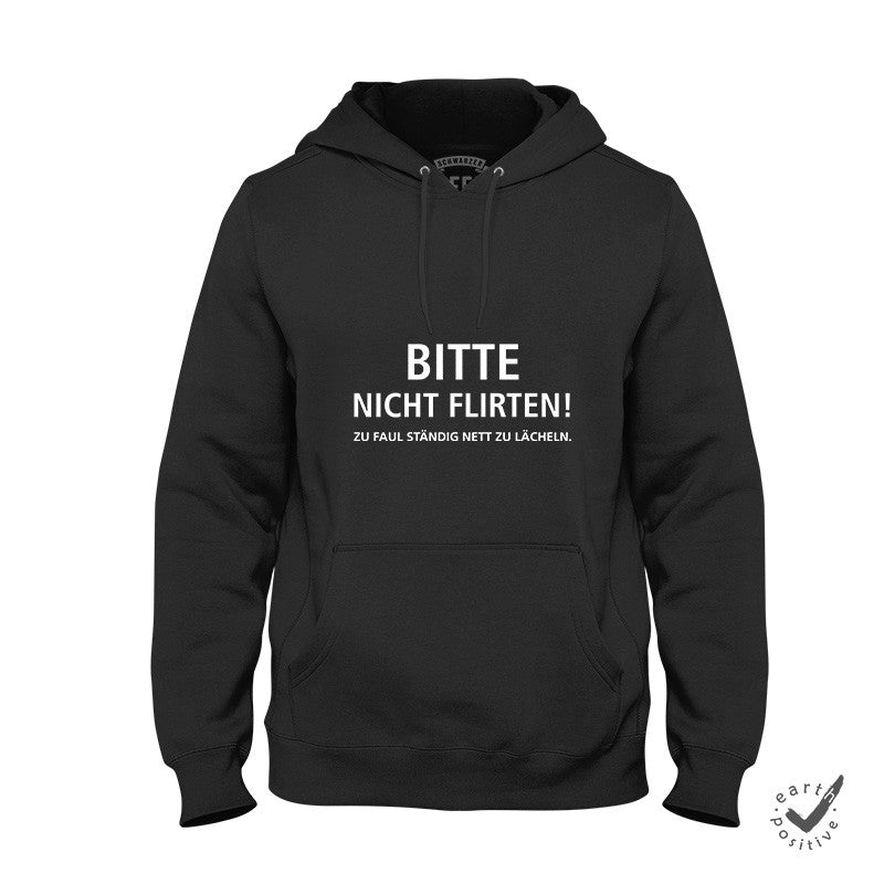 Hoodie Unisex Nicht flirten - Schwarzer - Kaffee