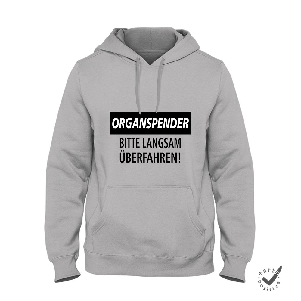 Hoodie Unisex Organspender bitte langsam überfahren - Schwarzer - Kaffee