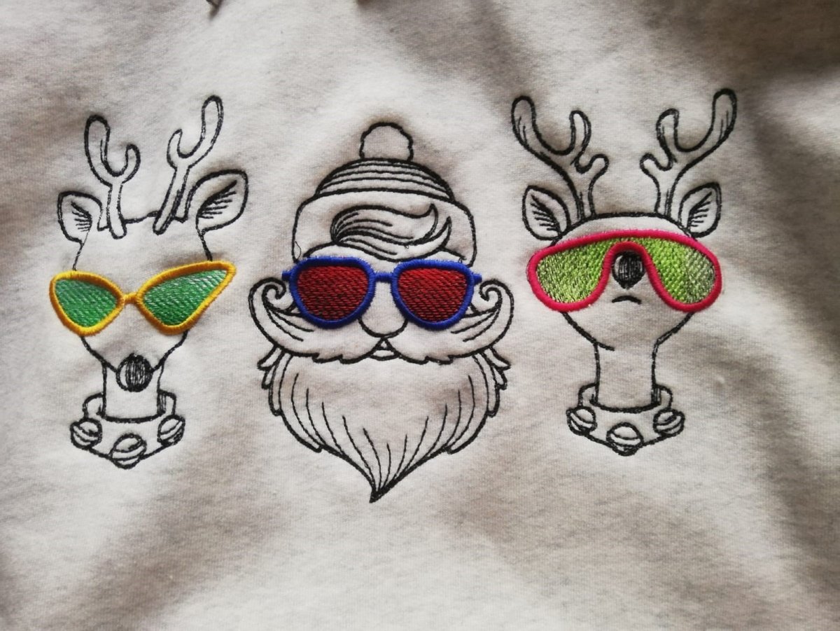 Hoodie Unisex SANTA UND FRIENDS perfekt für WEIHNACHTEN - Schwarzer - Kaffee