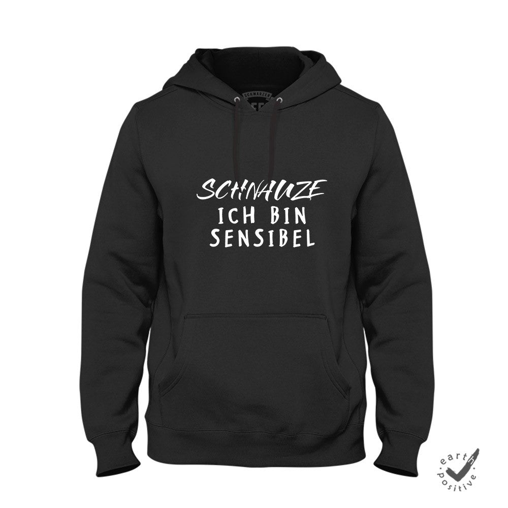 Hoodie Unisex Schnauze ich bin sensibel - Schwarzer - Kaffee