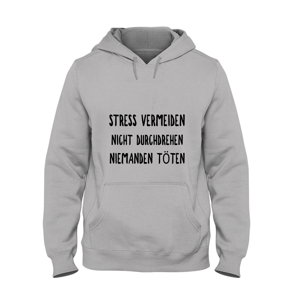 Hoodie Unisex Stress vermeiden - Schwarzer - Kaffee