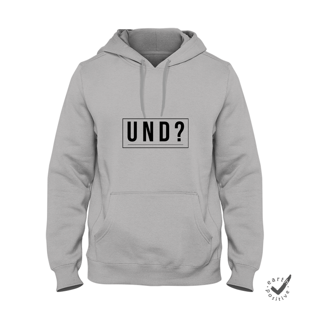 Hoodie Unisex Und? - Schwarzer - Kaffee